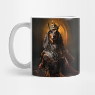 Distinguished Long Haired Dachshund - Medieval German King Mug